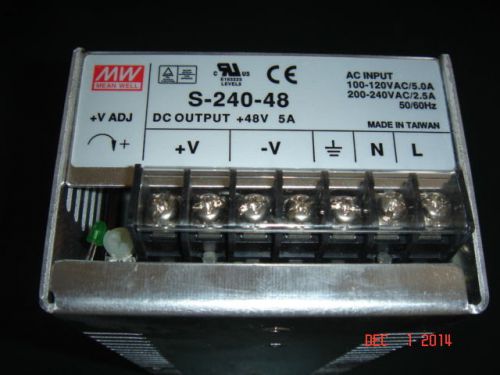 48 volt DC 5 amp power supply 100-240 vac input