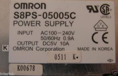 Omron s8ps-05005c power supply 5v 2.10a for sale