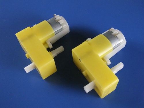 2pcs biaxial dc geared motor gear motor right-angle for smart car 1:120 3-6v for sale
