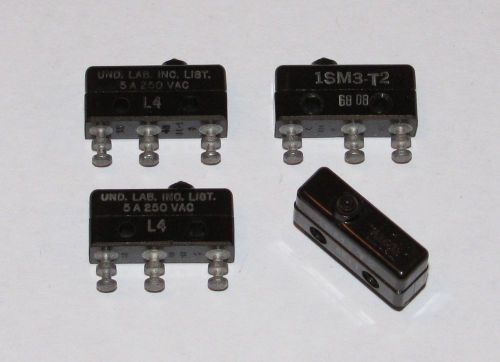 (4) Microswitch 1SM3-T2 5-amp 250vac Microswitches Surplus Stock