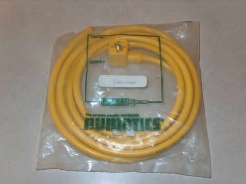 Numatics 230-260 solenoid cable 6&#039; long 3 wire **new** for sale