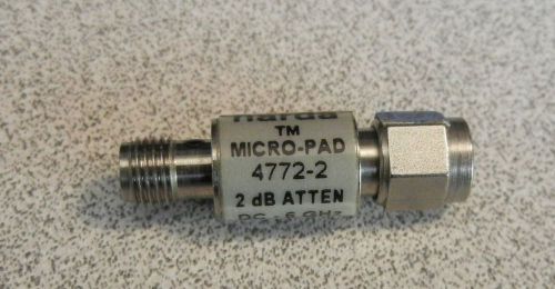 Narda Micro-Pad 4772-2 2W SMA Attenuator DC to 6 GHz   472
