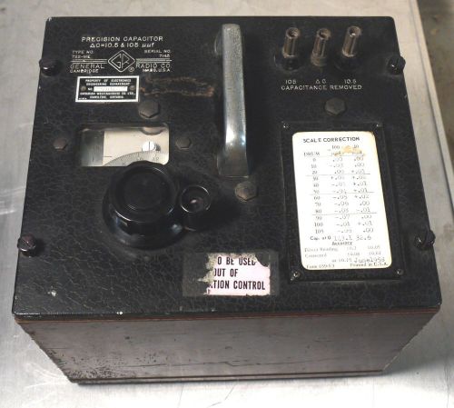 General Radio 722-ME 10.5 &amp; 105 uuf Precision Capacitor s.n. 7145