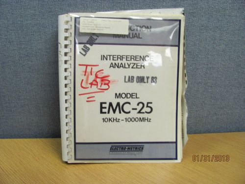 FAIRCHILD MODEL EMC-25: Interference Analyzer - Instruction Manual w/schematics