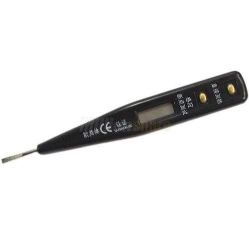 High quality slotted tip ac/dc 12-250v digital lcd display voltage test pen for sale