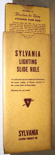 Paper Calculator-Vintage-&#034;Sylvania Lighting Slide Rule&#034;Wheeling,W.Virginia (W13)