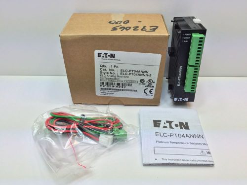 New! eaton analog expansion module elc-pt04annn elcpt04annn 24 vdc 2w 14 bits for sale
