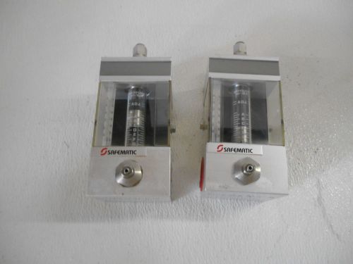 SAFEMATIC SAFEFLOW SF-10A FLOW METER, LOT OF 2, USED