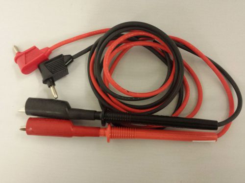 Simpson 48&#034;  1kv/10a test leads cat # 00125 &amp; screw on insulated test clips for sale