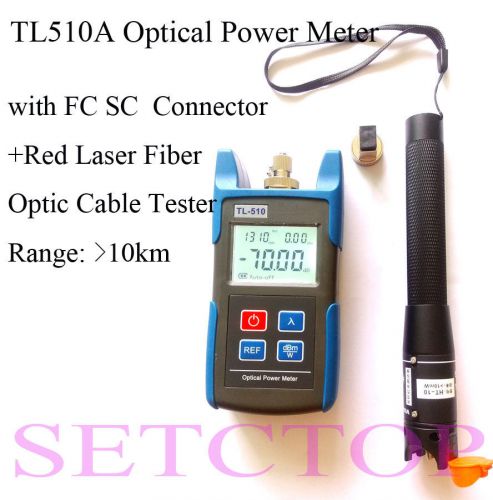 TL510A Optical Power Meter -70~+10 dBm +10mW Red Laser Visual Fault Locator