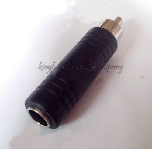 2PCS RCA Male Plug To Audio 6.35mm Stereo Female Jack Adapter BEST US