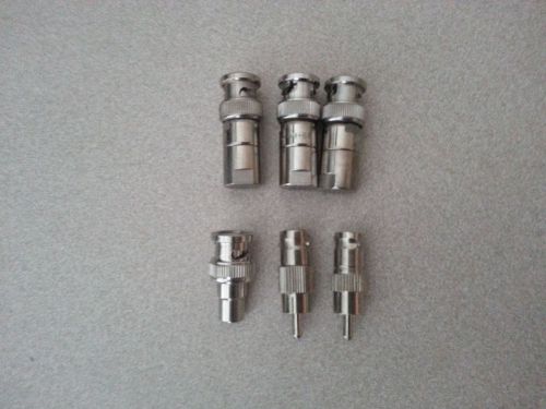 Lot of 6 bnc connectors, kings kc-89-66 (x3) + 3 additional plugs, free shipping for sale