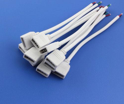 New 10pcs x 4pin pcb connector cable female adapter for rgb 5050 led strip light for sale