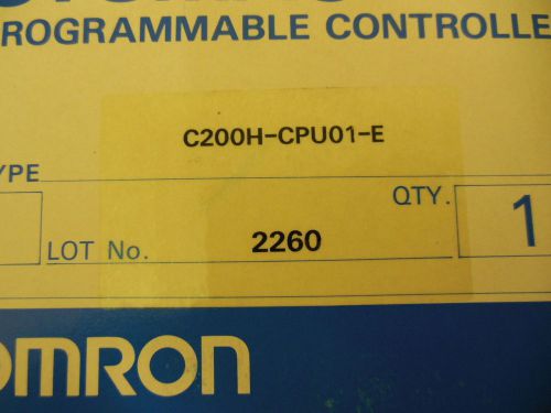 Omron C200H-CPU01-E Sysmac Programmable Controller New in Factory Sealed Box