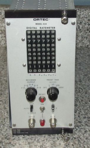 ORTEC MODEL 434 DIGITAL RATEMETER  NIM BIN Module -bb
