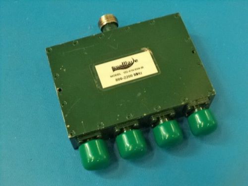 BROADWAVE 152-014-004-W POWER DIVIDER 800-2200 MHz, 4 WAY, RF CONNECTORS