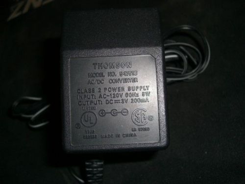 Genuine Thompson 5-1751c  AC Adapter Power Supply