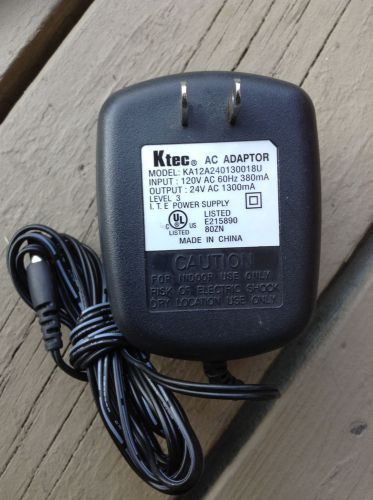Genuine KTEC Power Supply Adapter 24v AC 1300ma Output KA12A240130018U BARREL