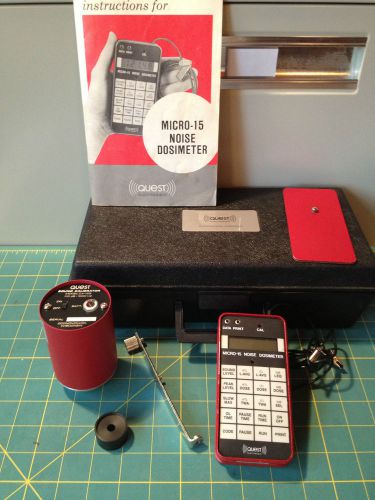 Quest ca-12b sound calibrator w/micro-15 dosimeter kit    lot 550 for sale
