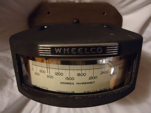 Vintage Wheelco 0-3000 Degree °F Thermometer - Mid-Century Art Deco Steampunk