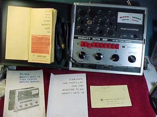 Sencore tc162 mighty mite vii tube tester &amp; manuals  tested! for sale