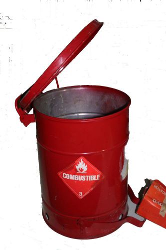 Combustible waste can - foot operated for sale
