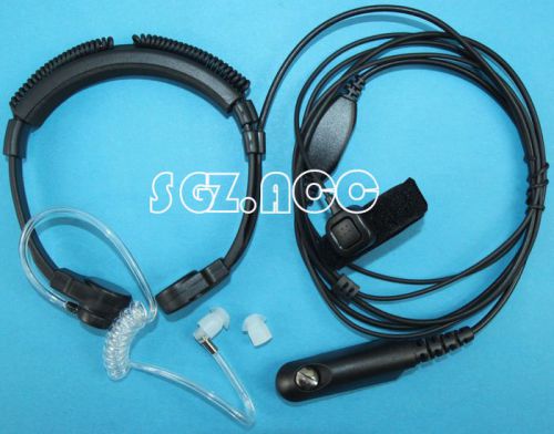Throat mic headset earpiece adjustable f motorola radio ht750 ht1250ls ht1550xls for sale