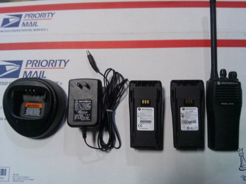 Motorola CP200 VHF 4 ch 4W radio with charger bench tested free programming