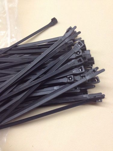 Gardner Bender 8in Cable Ties Indoor Outdoor 75lb Strong Black Bag 1000 UV Resi