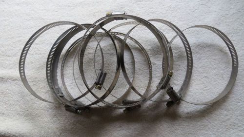 10- NEW BREEZE STAINLESS STEEL 5&#039;&#039; HOSE CLAMPS, #72