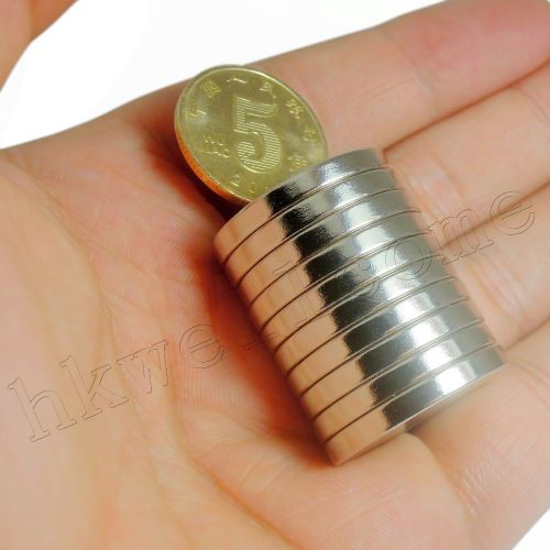 24mm Dia x 3mm Circular Neo Magnets Powerful N35 Disc Magnet For Model Craft 10