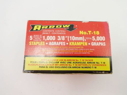 12-NEW Boxes of 5000 Arrow T-18 3/8&#034; Staples 10mm