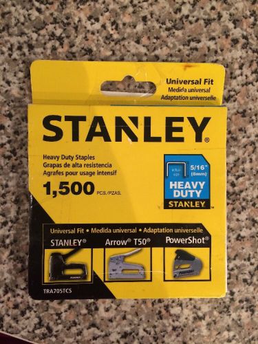 5/16&#034; ( 8mm) Stanley Heavy Duty Staples Stanley, Arrow T50, Powershot - Qty 1500