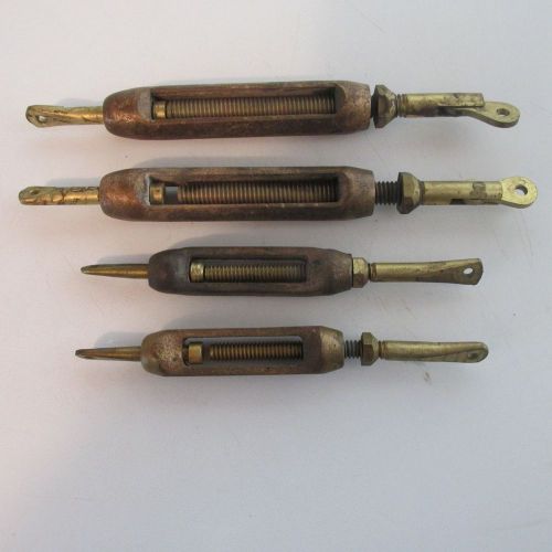 Two(2)pair of new rigging turnbuckles-brass and bronze-wilcox