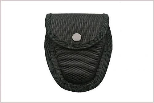 Black police gear handcuff pouch heavy duty nylon snap wit belt holder for sale