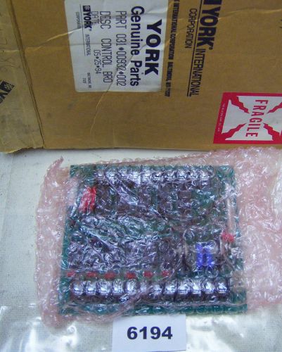 (6194) york control relay board 031-00932-002 for sale