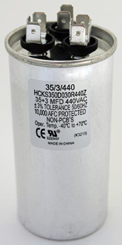 Tradepro 35+5 mfd 440 volt round capacitor tp-cap-35/5/440r for sale