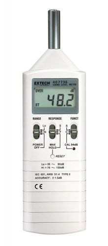 Extech 407736 digital sound level meters w 1.5db or 2db us authorized dealer new for sale