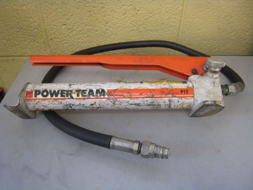 SPX Power Team P12 Hydraulic Hand Pump Single Speed 10,000PSI Used Free Shipping
