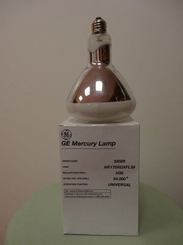 Ge 175 watt mercury reflector flood light bulb deluxe white hr175rdxfl39 for sale