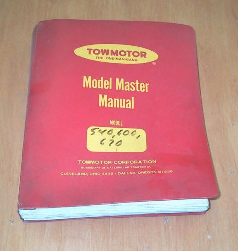 Towmotor Parts Manual for Models 540,600,670,680P / Used