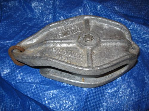 Aluminum snatch block side access pulley - 6x3x2 inch - bros welding brinnon wa. for sale