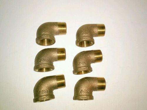 6-3/4&#034; 90 degree brass elbow m-f threaded new surplus for sale