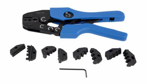Versatile hand ratcheting crimper kit for insulated &amp; non insulated terminals for sale