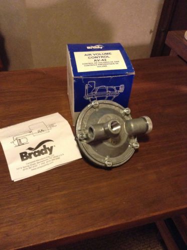 Brady Air Volume Control AV-42 NEW