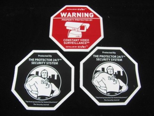 2 Alarm 1 Security Camera Sticker - Dont trust copyright thieves! See our store!