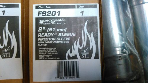 Sti fs201 2&#034; firestop sleeve with large escutcheon plates for sale