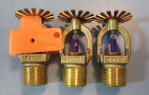 Lot of 3 Rasco Reliable Model F1 Sprinkler Head R1715 182C/360F New