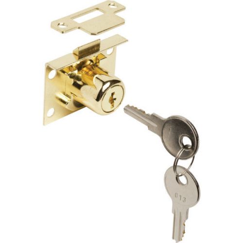 7/8&#034; cabinet and drawer lock, 1041t keyway brass finish for sale