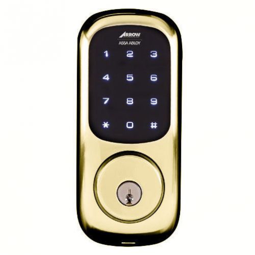 Arrow revolution multi-user touchscreen access deadbolt v251 us3 polished brass for sale